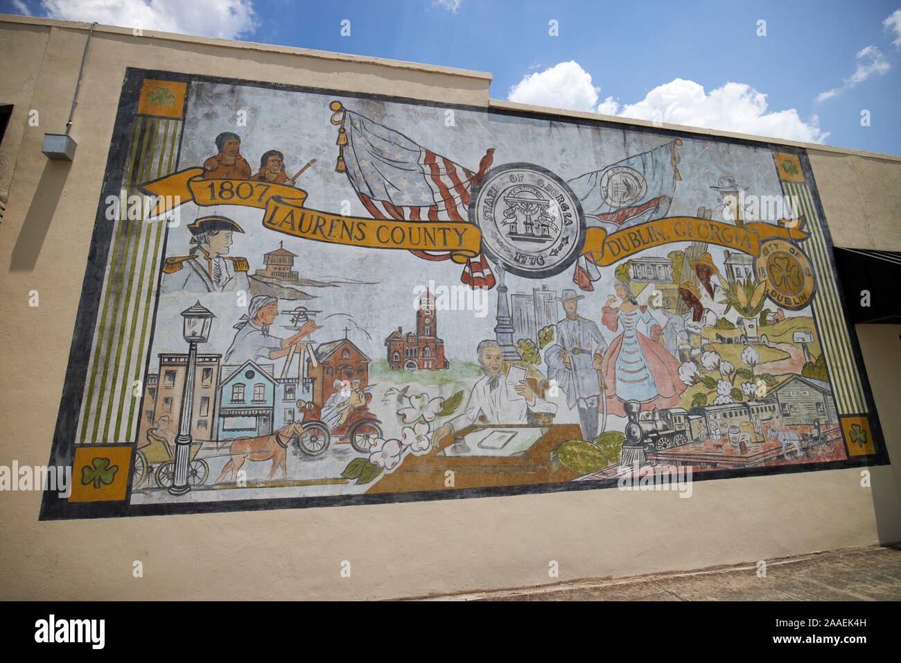 Laurens County Dublin Wandbild Georgia USA Stockfoto