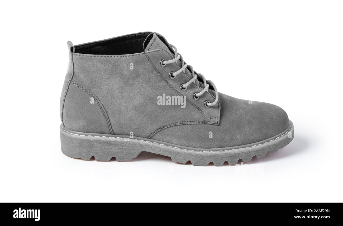 Fashion Concept mit männlichen Schuhe auf Weiß mit Freistellungspfad Stockfoto