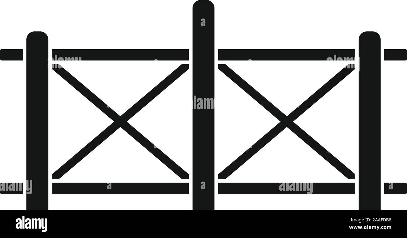 Holz Zaun Symbol. Einfache Abbildung von Holz Zaun vektor Symbol für Web Design auf weißem Hintergrund Stock Vektor