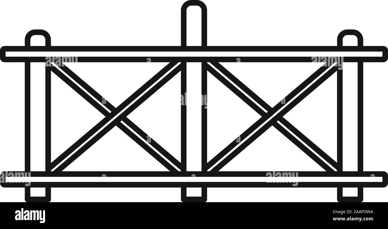 Holz Zaun Symbol. Umrisse Holz Zaun vektor Symbol für Web Design auf weißem Hintergrund Stock Vektor