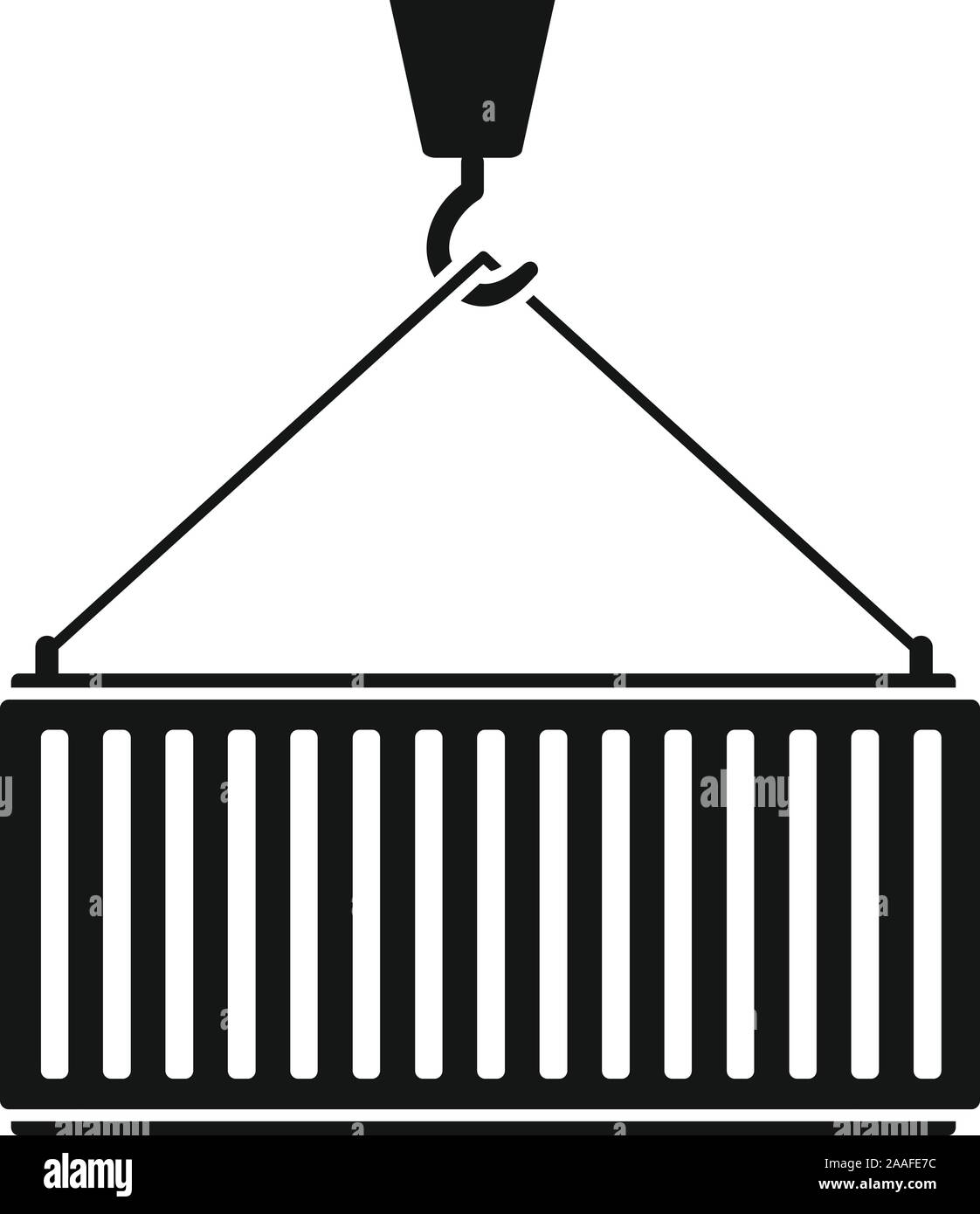 Cargo Container Symbol. Einfache Abbildung: Cargo Container vektor Symbol für Web Design auf weißem Hintergrund Stock Vektor