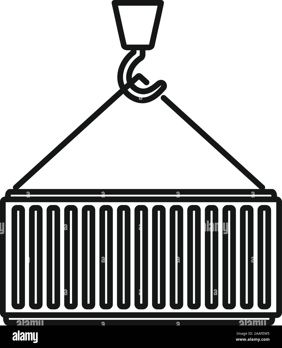 Cargo Container Symbol. Umrisse Cargo Container vektor Symbol für Web Design auf weißem Hintergrund Stock Vektor