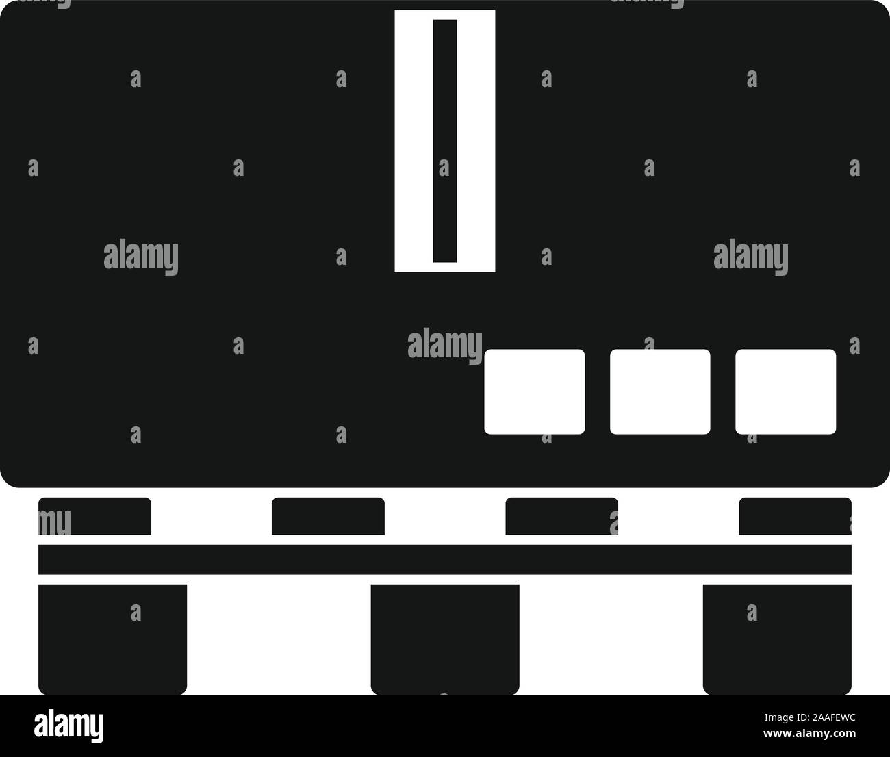 Karton Palette Symbol. Einfache Abbildung: Karton Palette vektor Symbol für Web Design auf weißem Hintergrund Stock Vektor