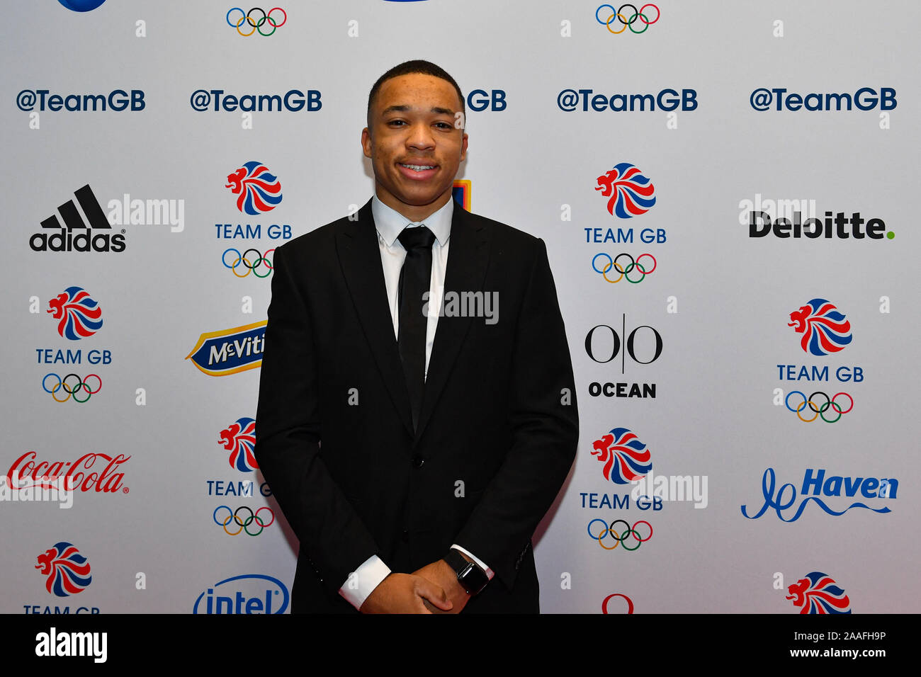 London, Großbritannien. Nov, 2019 21. Joe Fraser während der 2019 Mannschaft GB Kugel an Old Billingsgate am Donnerstag, 21. November 2019 in London, Großbritannien. Credit: Taka G Wu/Alamy leben Nachrichten Stockfoto