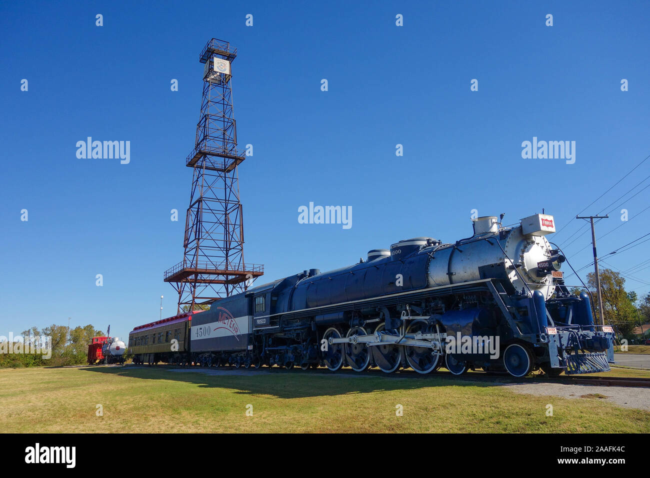 Route 66 historisches Dorf in Tulsa, Oklahoma Stockfoto