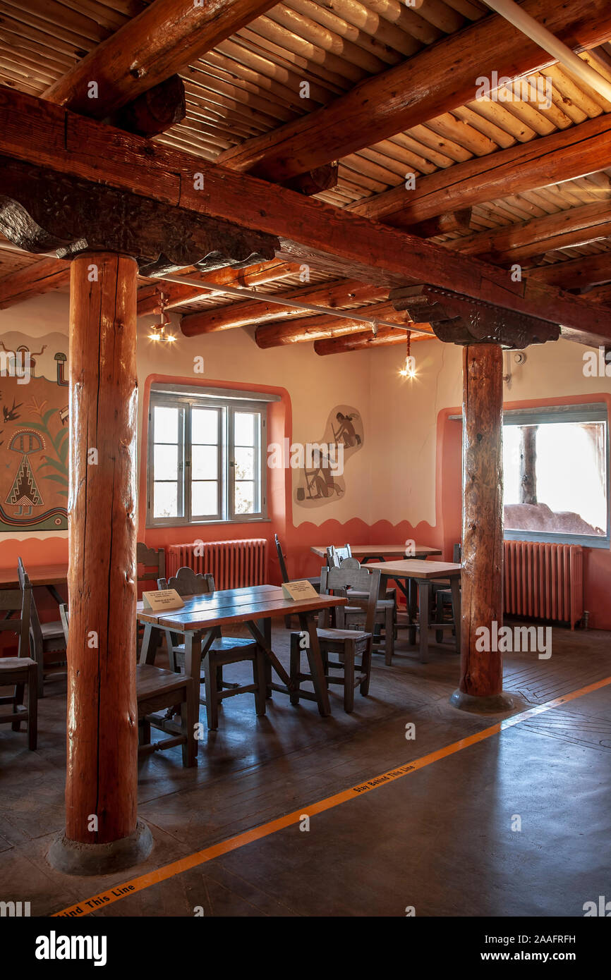 Interieur, Painted Desert Inn National Historic Landmark, Petrified Forest National Park, Germany Stockfoto