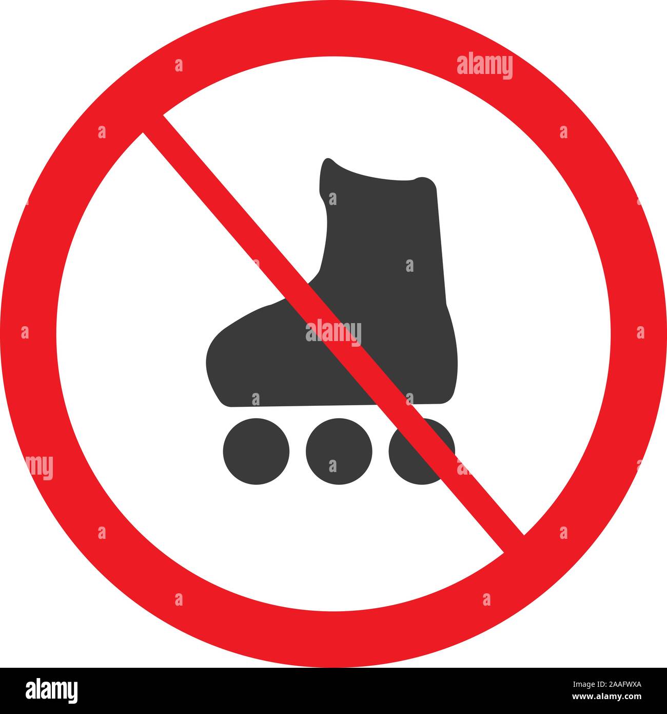 Vektor nicht erlaubte Zeichen auf weißem Hintergrund mit gelben Kreis. Abbildung: im Café, Restaurant. Stock Vektor