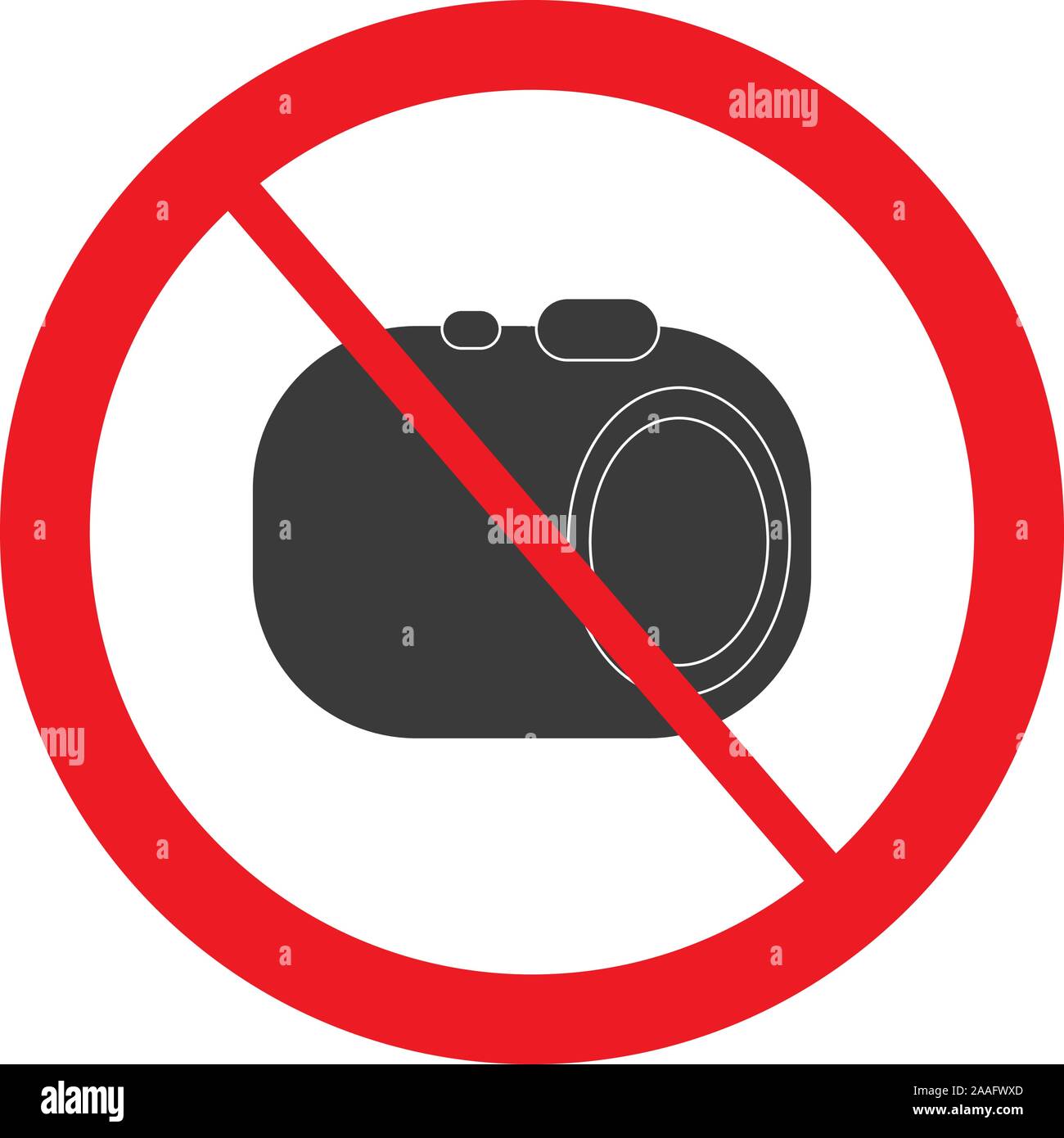 Vektor nicht erlaubte Zeichen auf weißem Hintergrund mit gelben Kreis. Abbildung: im Café, Restaurant. Stock Vektor