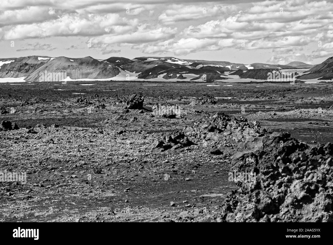 Askja Vulkan und Viti Krater mit See Oskjuvatn Stockfoto