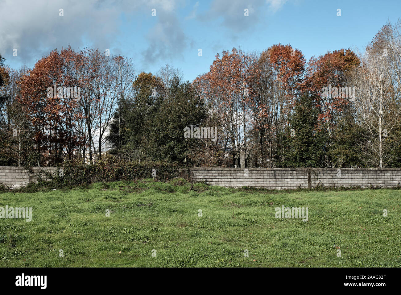 Leeren Platz Land, weite grüne Land Stockfoto