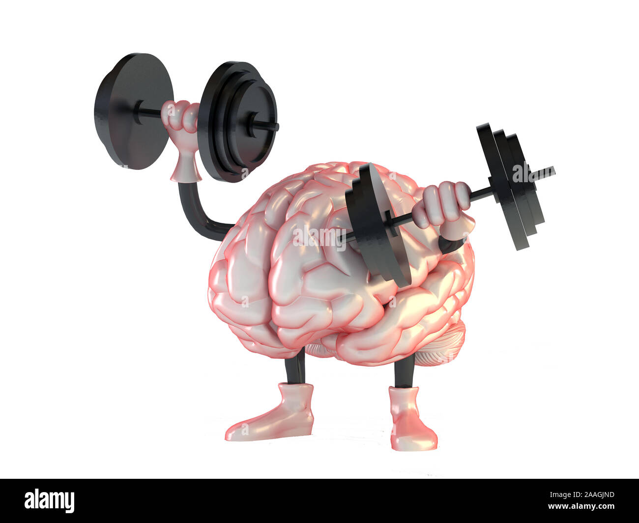 Gehirn exercice - menschliche Gehirn psychische Gesundheit Konzept - 3D-Rendering Stockfoto