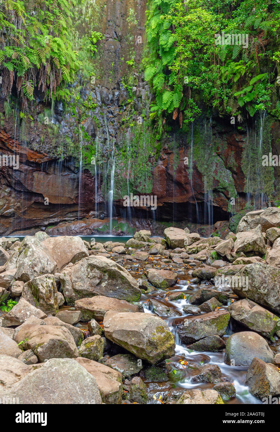 25 Quellen, 25 Fontes, Rabacal, Madeira Stockfoto