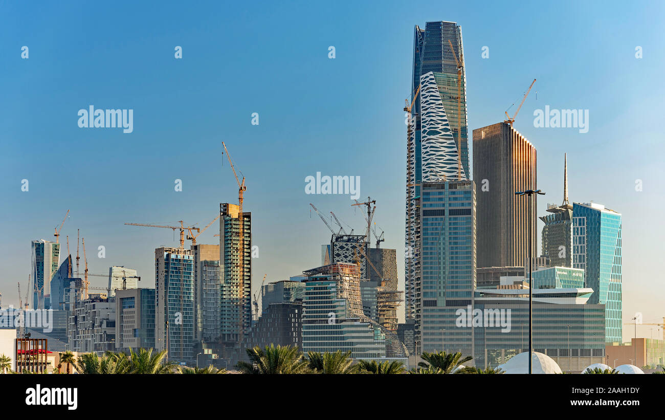 KAFD - King Abdullah Financial District Blick in Riad, Saudi-Arabien Stockfoto