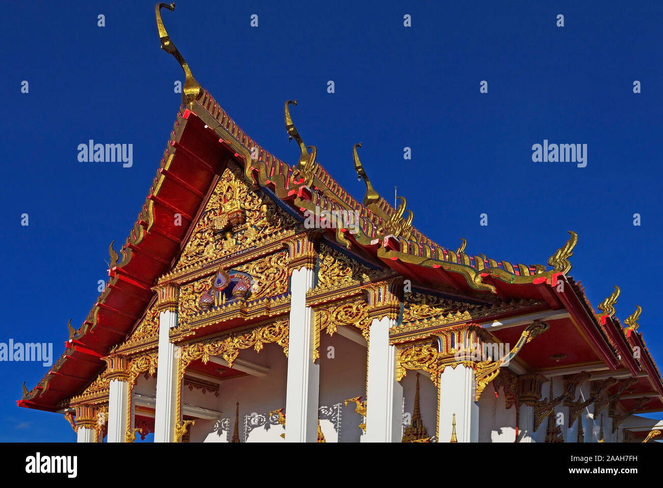 Seminarraum des Wat Chalong, größter Tempel in Phuket, Thailand Stockfoto
