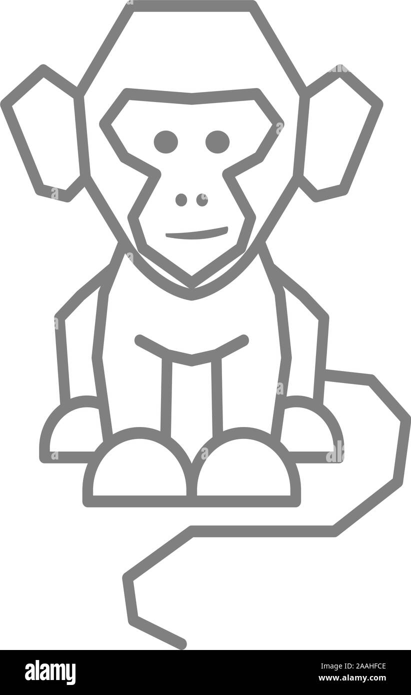 Monkey Logo Design Template Vector Illustration isoliert Stock Vektor