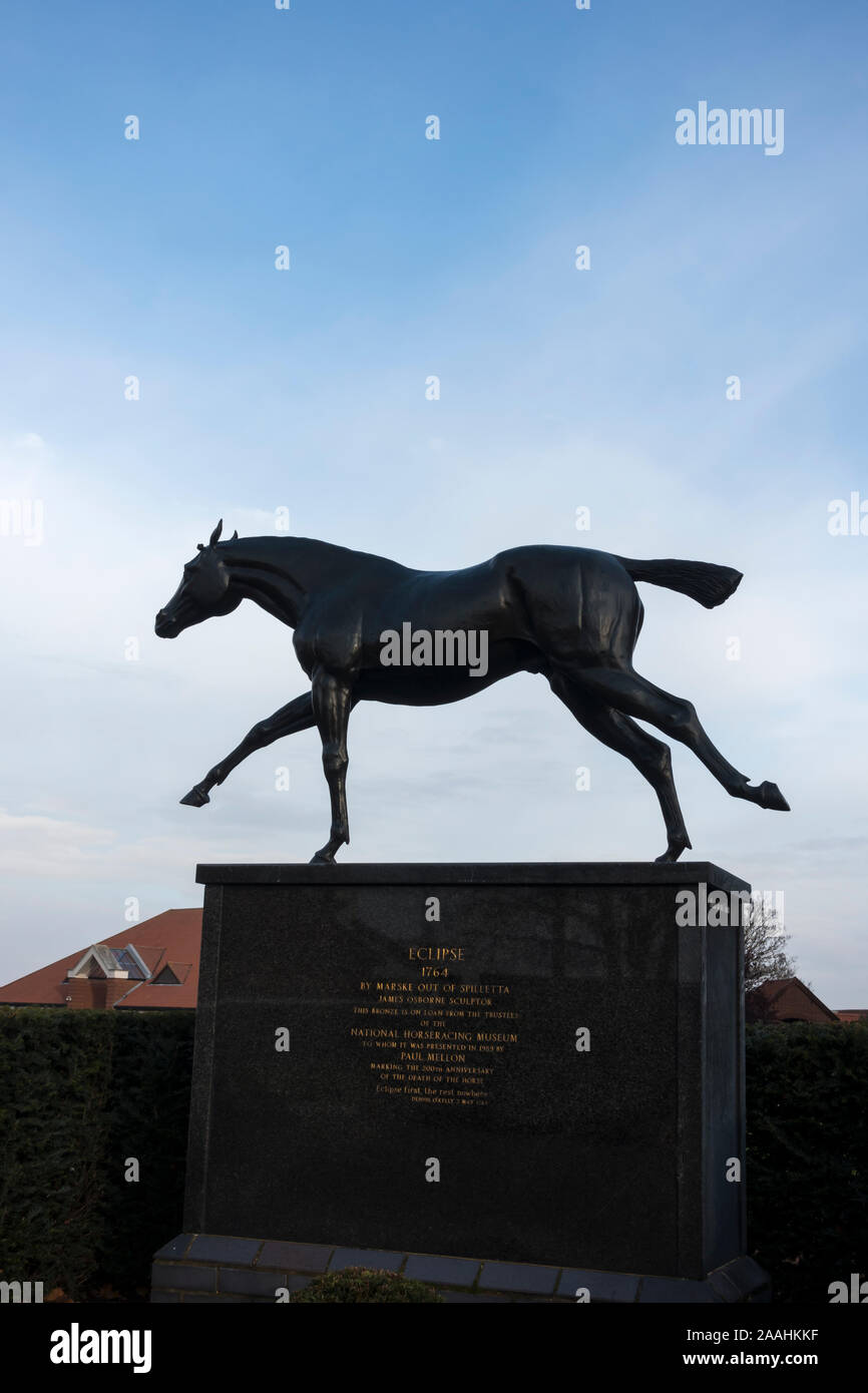 Statue von Race Horse ECLIPSE starb 1789 Stockfoto