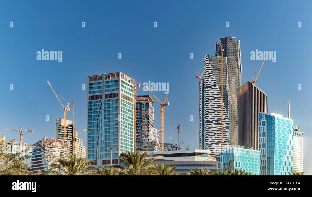 KAFD - King Abdullah Financial District Blick in Riad, Saudi-Arabien Stockfoto