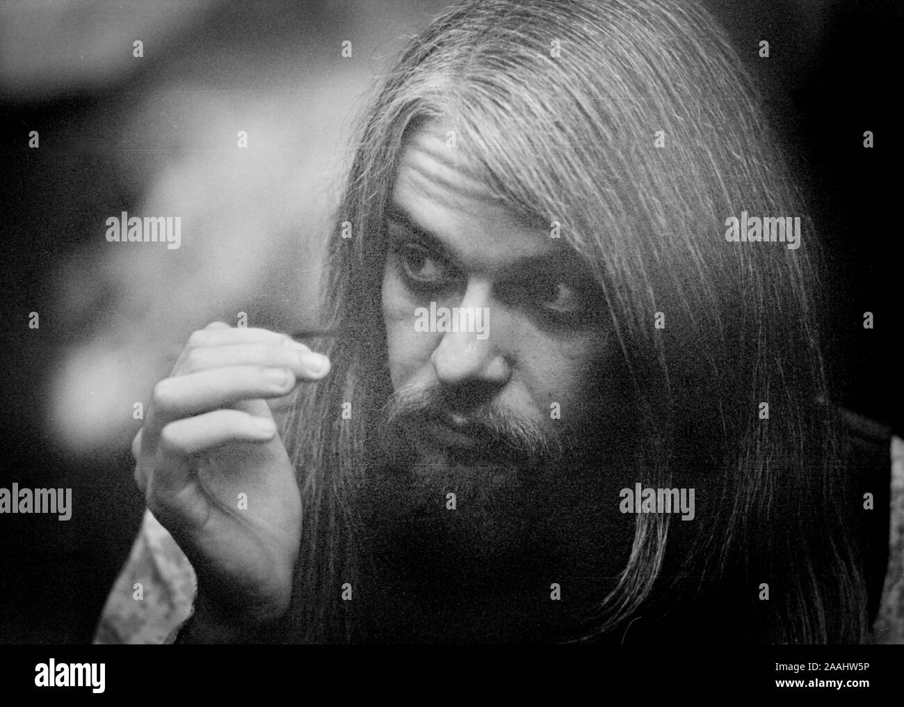 Leon Russell (Lawton, Oklahoma, 2. April 1942 - Nashville, 13. November 2016) in einem Interview, Amsterdam, 1969 Stockfoto