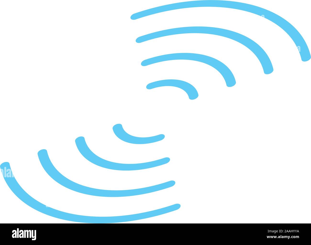Ismetric Wireless Network signal Symbol. wlan Symbol in zwei derection. Vektor Illustration auf weißem Hintergrund. Stock Vektor