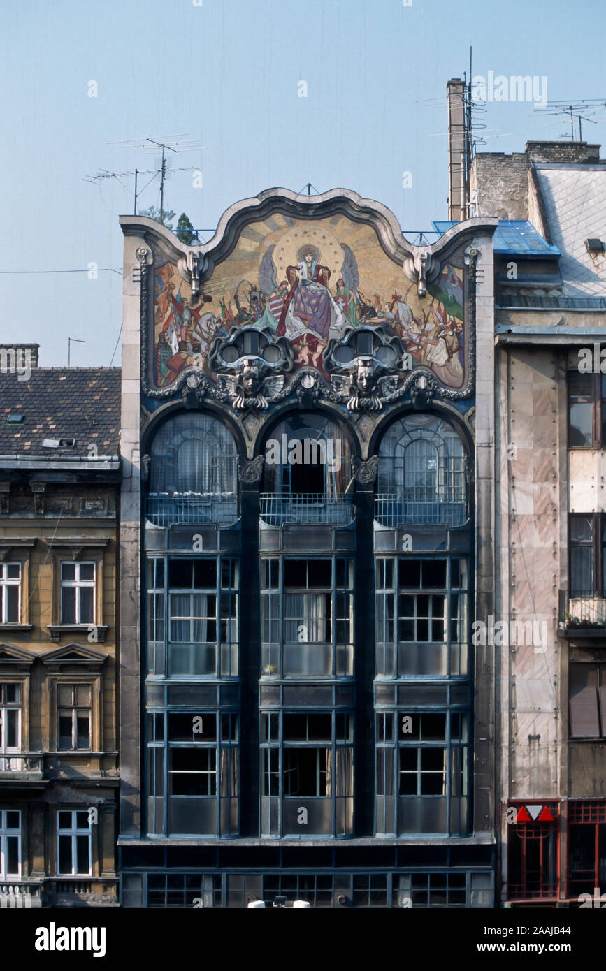 Budapest, das Bankhaus Török, Szervita tér, Henrik Böhm, Ármin Hegedüs 1906 Stockfoto