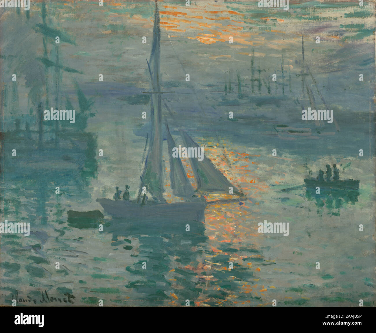 Sunrise (Marine); Claude Monet (Französisch, 1840 - 1926); 1872 oder 1873; Öl auf Leinwand, 50,2 × 61 cm (19 3/4 x 24 in.); 98.PA.164 Stockfoto