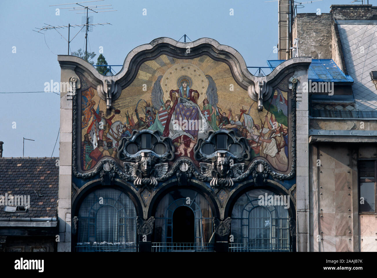 Budapest, das Bankhaus Török, Szervita tér, Henrik Böhm, Ármin Hegedüs 1906 Stockfoto