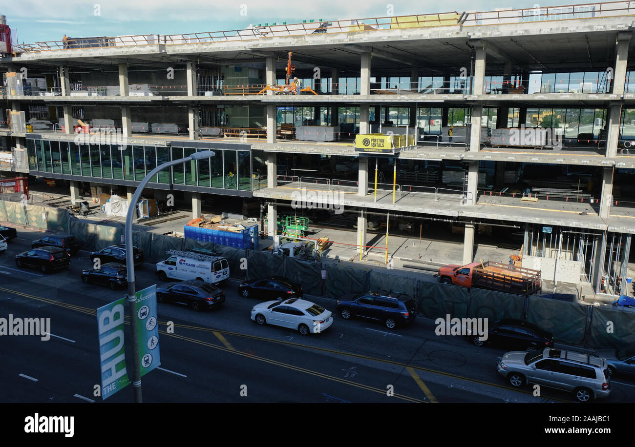 Die neue Culver City Hauptsitz der Inhalt Abteilung von Apple im Bau fotografiert. Stockfoto