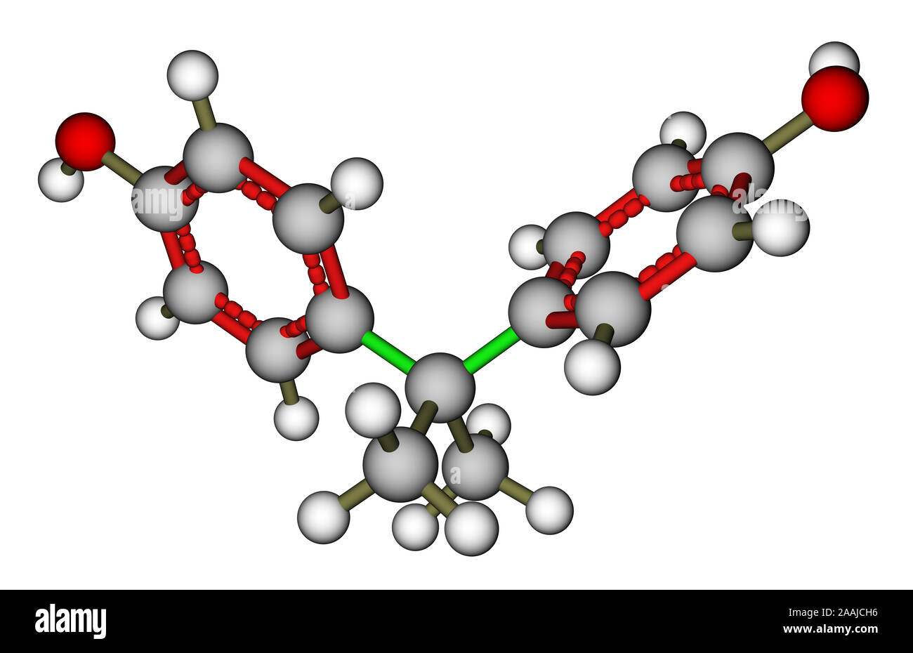 Bisphenol A molekulare Struktur Stockfoto