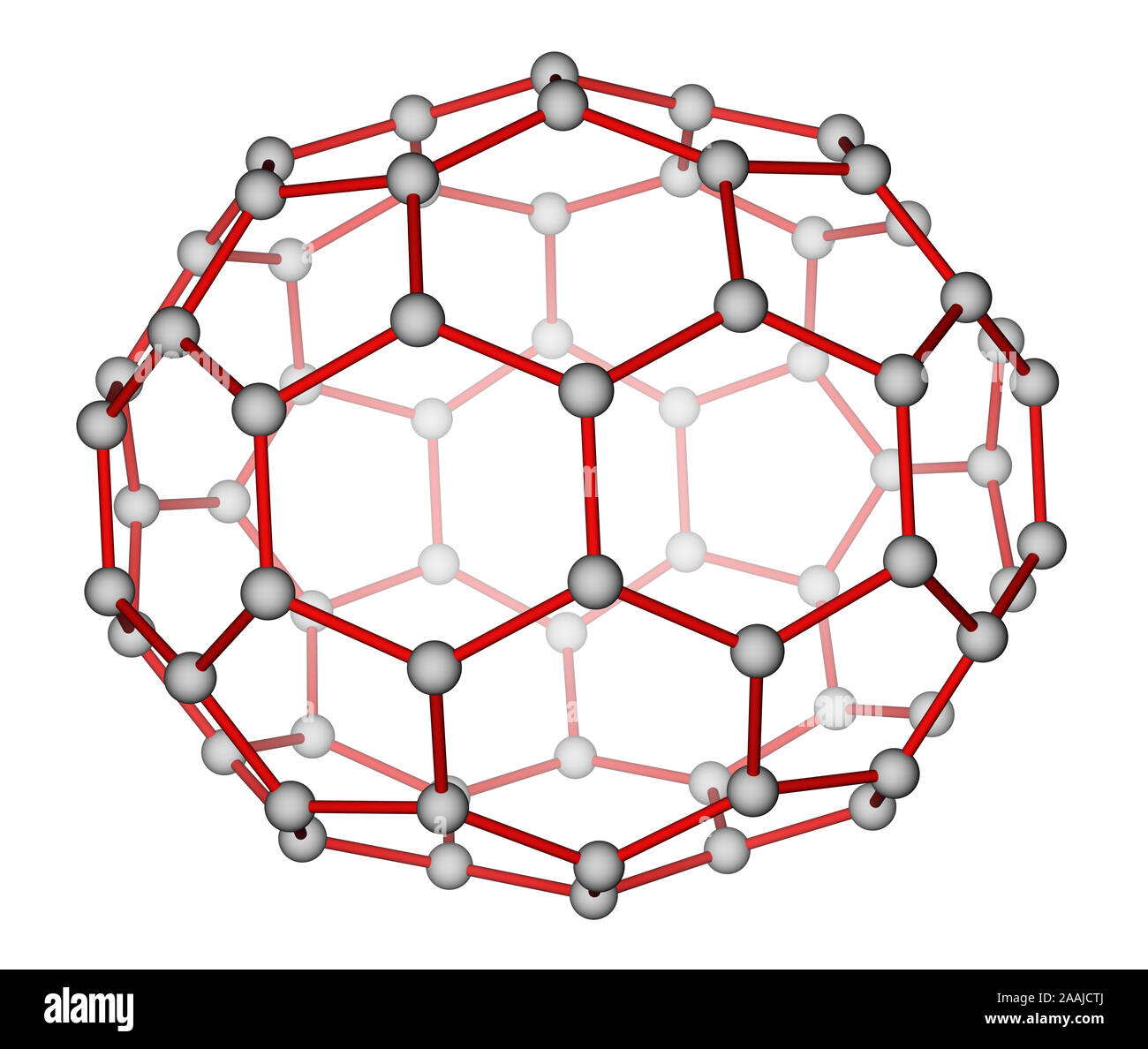 Fulleren C 70 molekulare Struktur Stockfoto