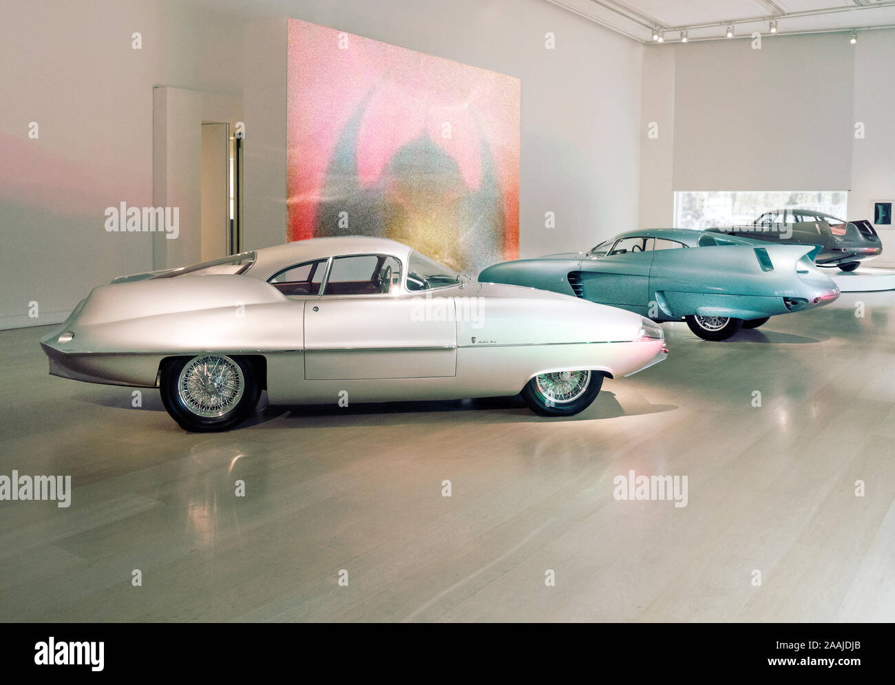 Ausstellung der Alfa Romeo B.A.T. Autos entworfen von Bertone Stockfoto