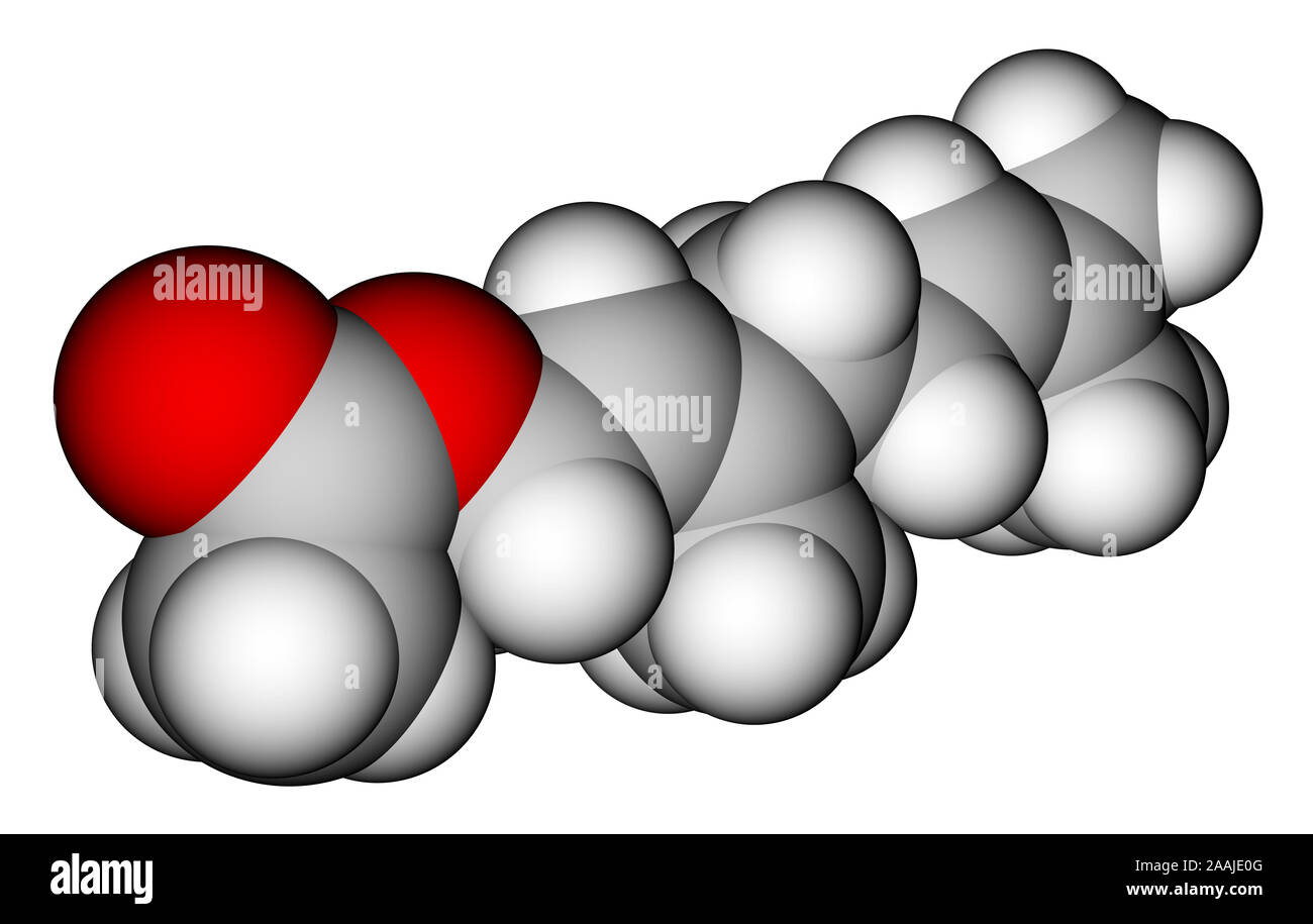 Geranyl Acetate, einer Verbindung mit fruchtiger rose Aroma Stockfoto