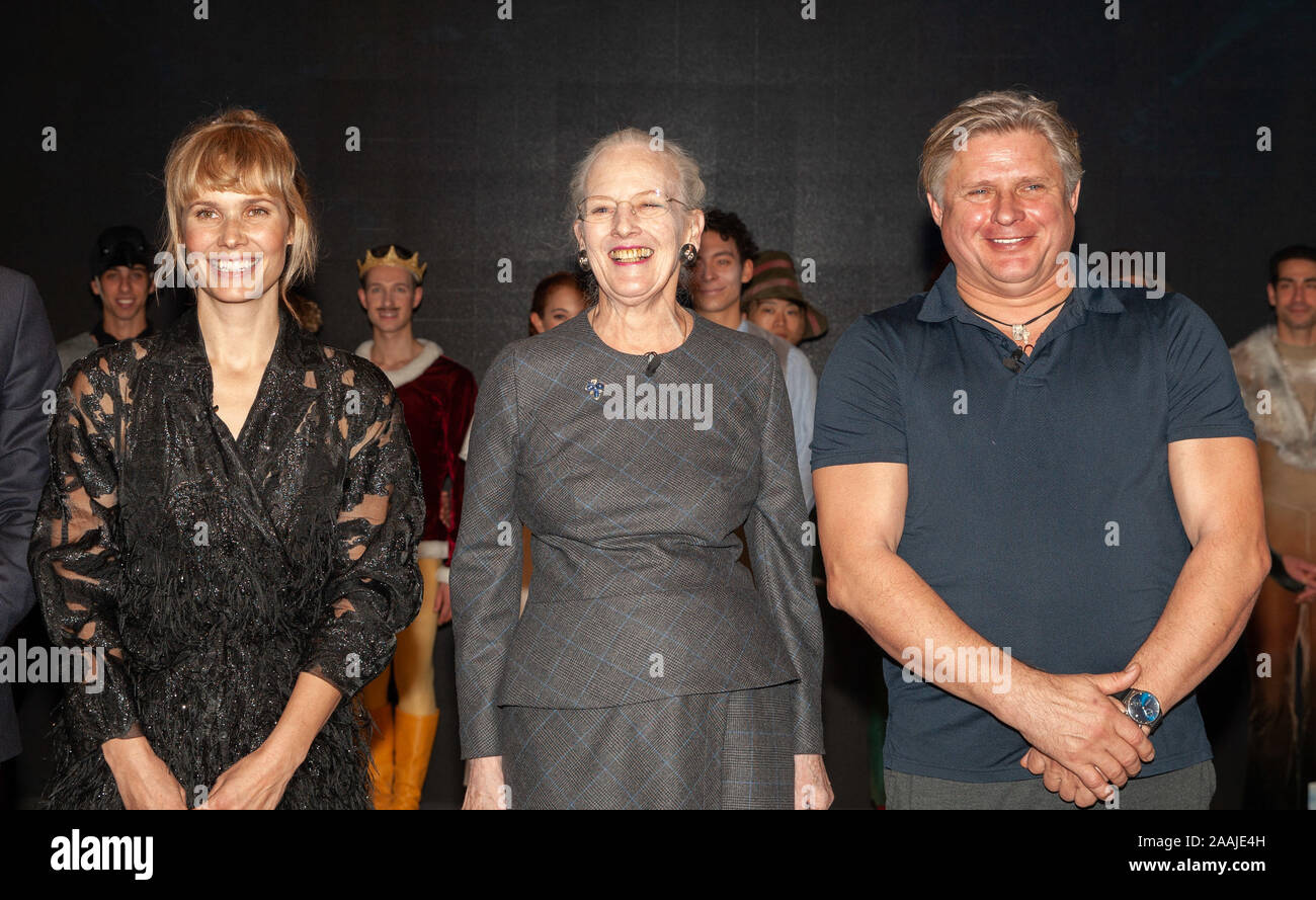 Königin Margrethe im Tivoli, Kopenhagen, mit "Die Schneekönigin" Stockfoto