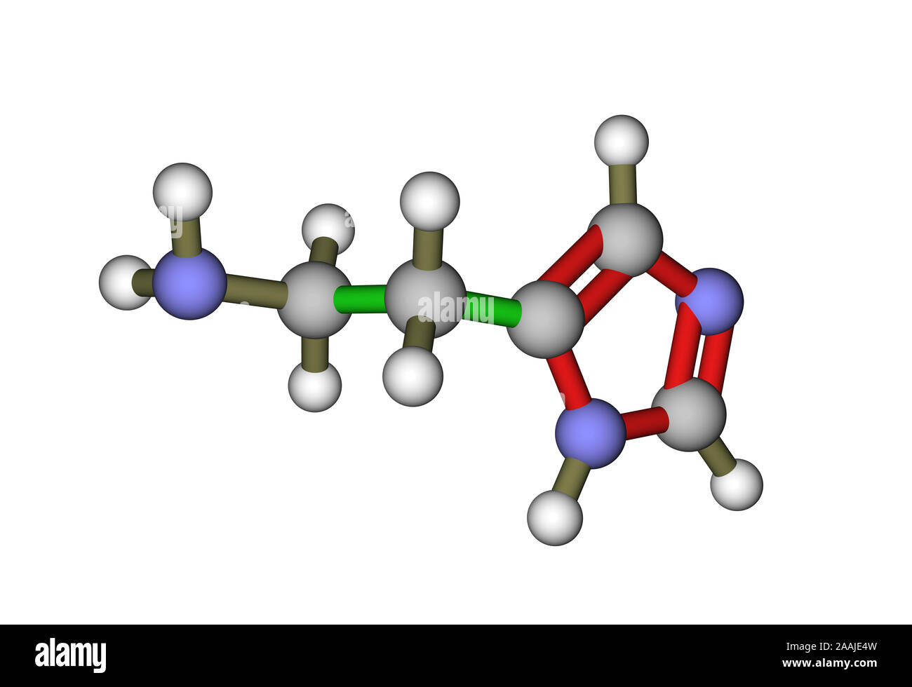 Das Molekül von Histamin Stockfoto
