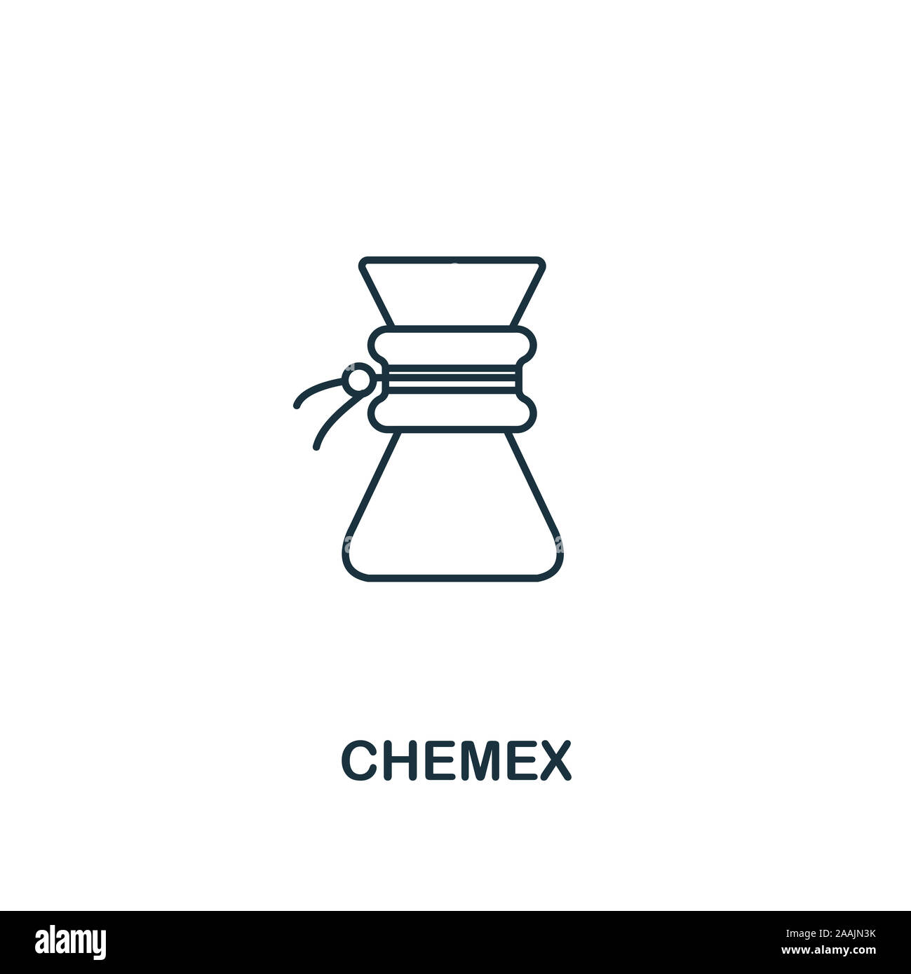 Chemex Symbol. Dünne Linie symbol Design von Coffe Shop icon Sammlung. UI und UX. Kreative einfache chemex Symbol für Web und mobile Stockfoto