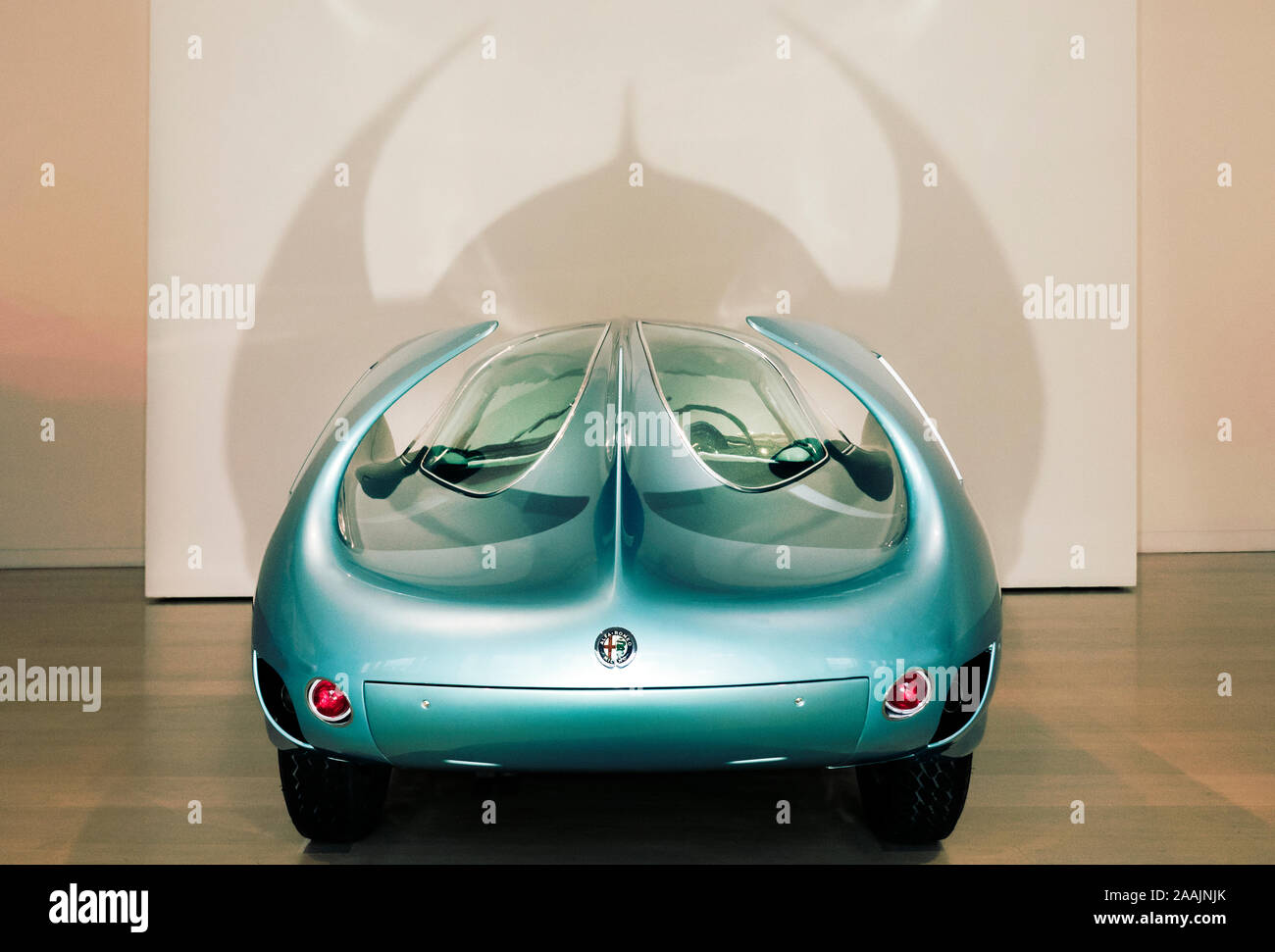 Ausstellung der Alfa Romeo B.A.T. Autos entworfen von Bertone Stockfoto