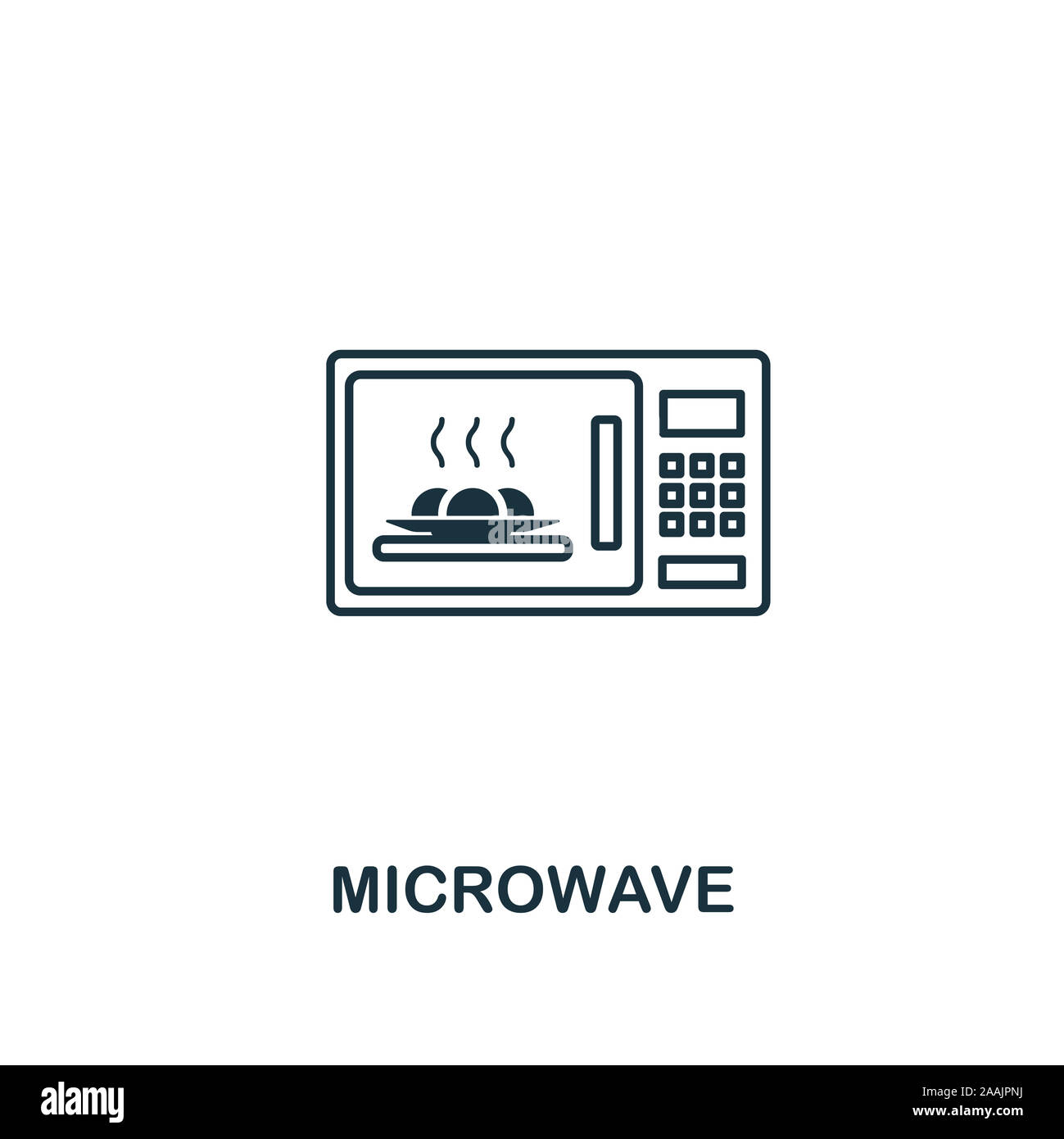 Mikrowelle Symbol. Dünne Design von Haushalt icons Collection. Creativemicrowave Symbol für Web Design, Anwendungen, Software, drucken Stockfoto