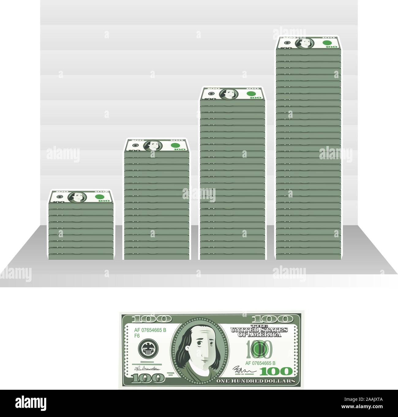 United States Dollar krank graph Vektor illustration Stock Vektor