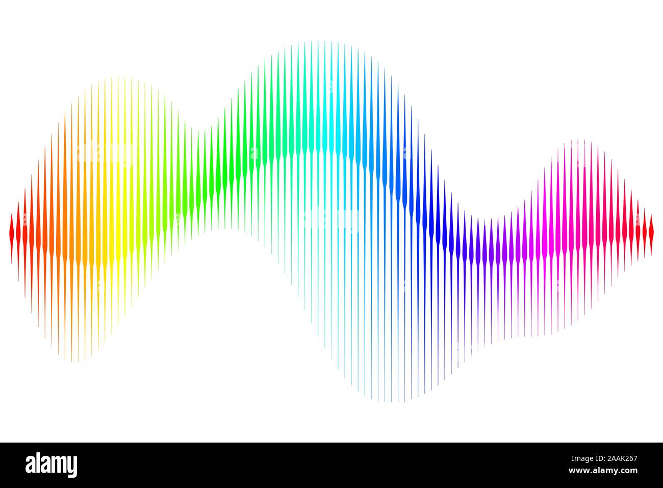 Equalizer Linien in ful Spektrum Schattierungen. Isoliert. Vector Illustration. Stock Vektor