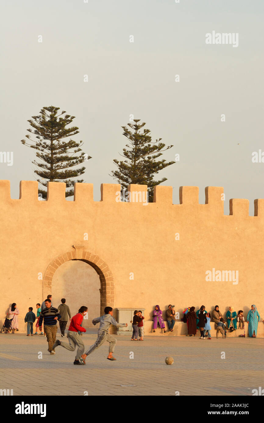 Place Moulay Hassan, Essaouira, ein UNESCO-Weltkulturerbe. Marokko Stockfoto
