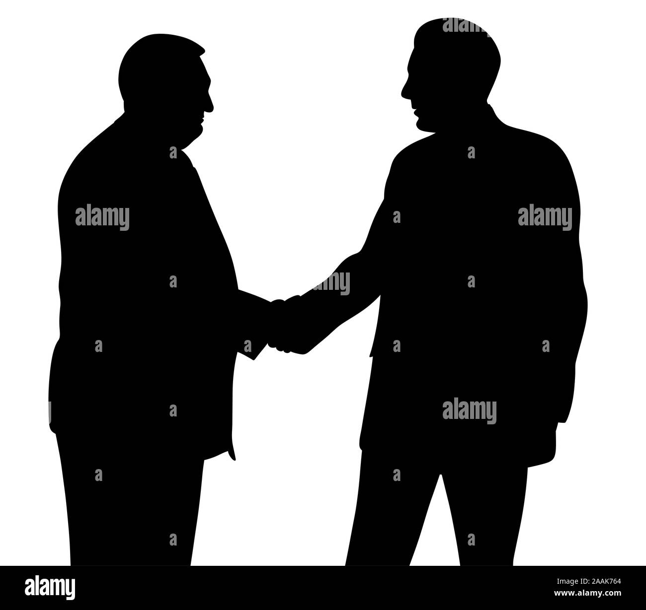 Zwei Geschäftsleute Handshaking. Ältere und junge Unternehmer die Hände schütteln. Stock Vektor