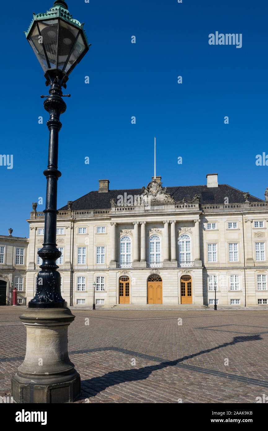 Das Schloss Amalienborg in Kopenhagen, Dänemark Stockfoto
