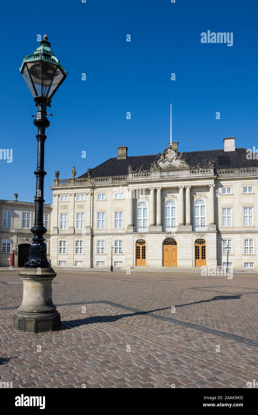 Das Schloss Amalienborg in Kopenhagen, Dänemark Stockfoto