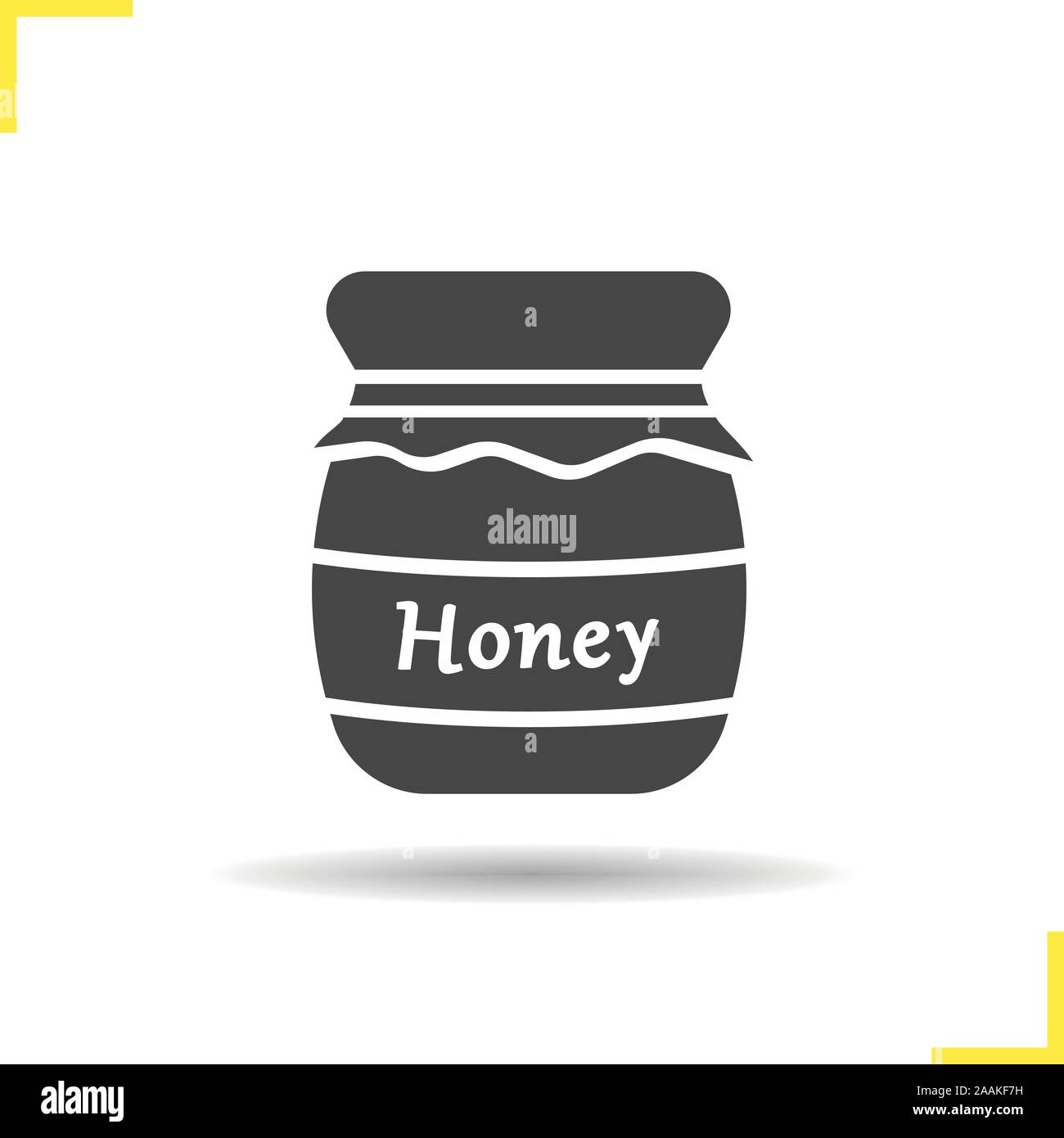 Honigtopf Symbol Schatten Silhouette Symbol Honey Pot Vektor Isoliert Abbildung Stock Vektorgrafik Alamy