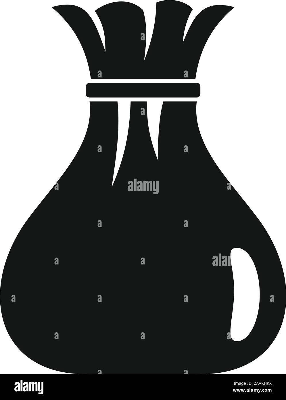 Sackleinen sack Symbol. Einfache Abbildung von sackleinen sack Vektor Symbol für Web Design auf weißem Hintergrund Stock Vektor