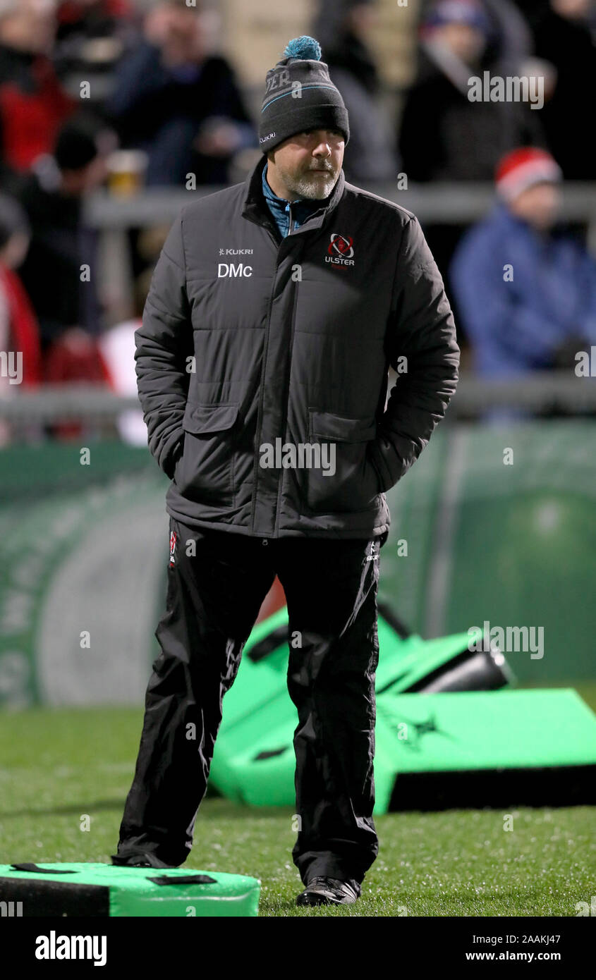 Ulster Rugby Head Coach Dan McFarland während der heineken Champions Cup Runde 2 Gleiches an Kingspan Stadium, Belfast. Stockfoto