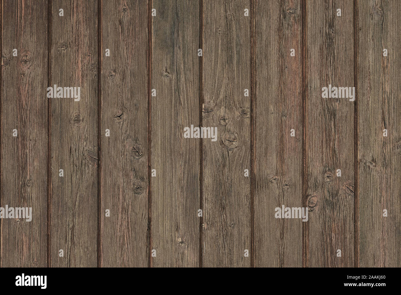Abgenutzte Wand aus Holzbohlen Hintergrund Textur Stockfoto
