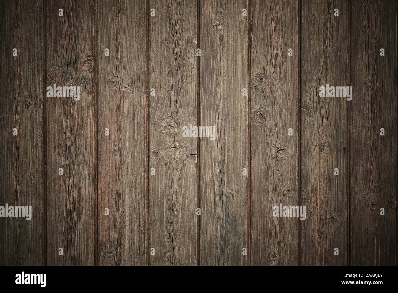Abgenutzte Wand aus Holzbohlen Hintergrund Textur Stockfoto