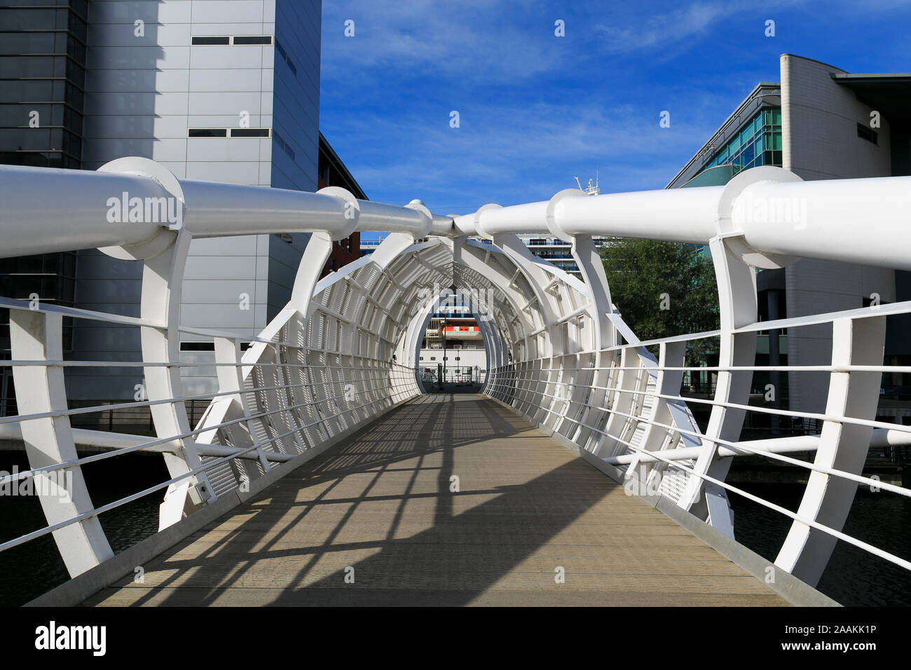Princes Dock Bridge, Liverpool, England, Vereinigtes Königreich Stockfoto