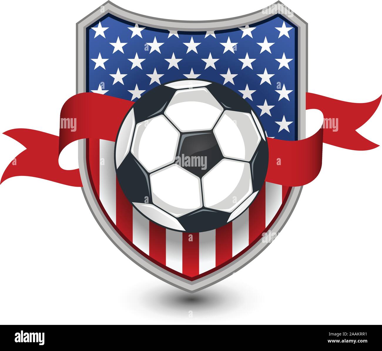 Amerikanische FußballFußballEmblem Schild Vector Illustration Alamy