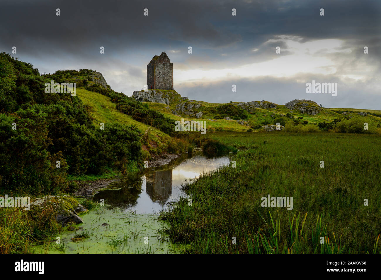 Smailholm Tower in der Nähe von Kelso, Roxburghshire, Scottish Borders Stockfoto